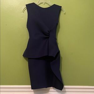 ASOS Scuba Peplum‎ Dress with V Back
